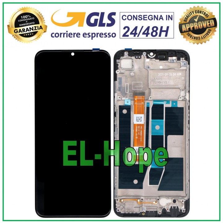 TOUCH LCD DISPLAY FRAME FOR OPPO A16S CPH2271 / A16 CPH2269 / A54S CPH2273 BLACK