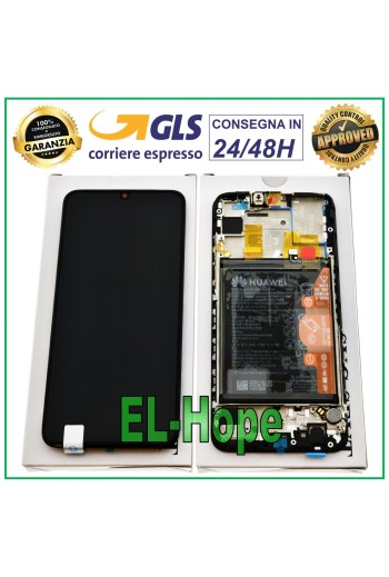 ORIGINAL LCD DISPLAY TOUCH SCREEN FRAME + BATTERY HUAWEI ENJOY 9S BLACK SCREEN