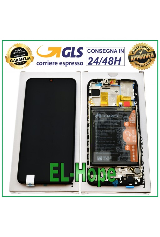 ORIGINAL DISPLAY TOUCH FRAME + BATTERY HUAWEI P SMART PLUS 2019 POT-LX1T BLACK