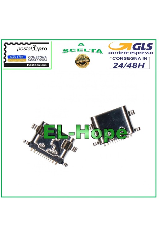 CHARGING CONNECTOR MEDIACOM HUAWEI GOODTEL SAMSUNG ALCATEL TYPE C 12 PIN CHARGING
