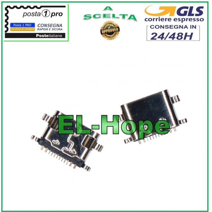 CHARGING CONNECTOR MEDIACOM HUAWEI GOODTEL SAMSUNG ALCATEL TYPE C 12 PIN CHARGING