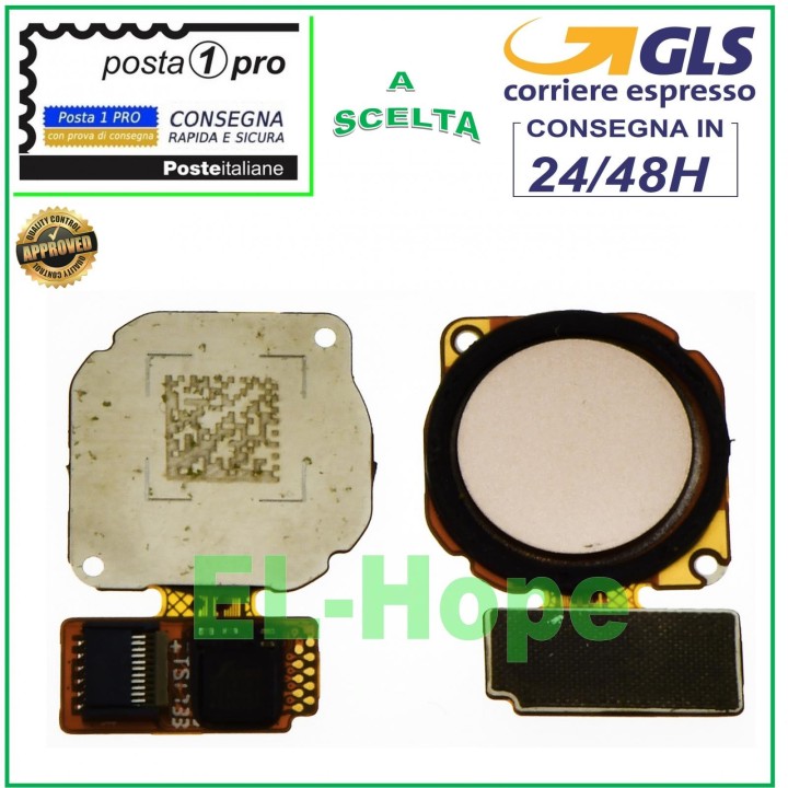 FINGERPRINT SENSOR KEY FLAT HUAWEI MATE 20 LITE SNE-LX1 GOLD