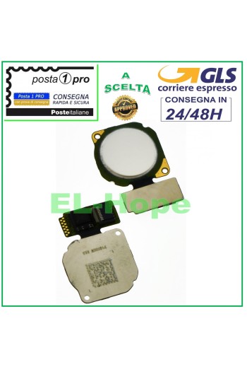 HOME BUTTON FINGERPRINT SENSOR HUAWEI P20 LITE ANE-LX1 WHITE