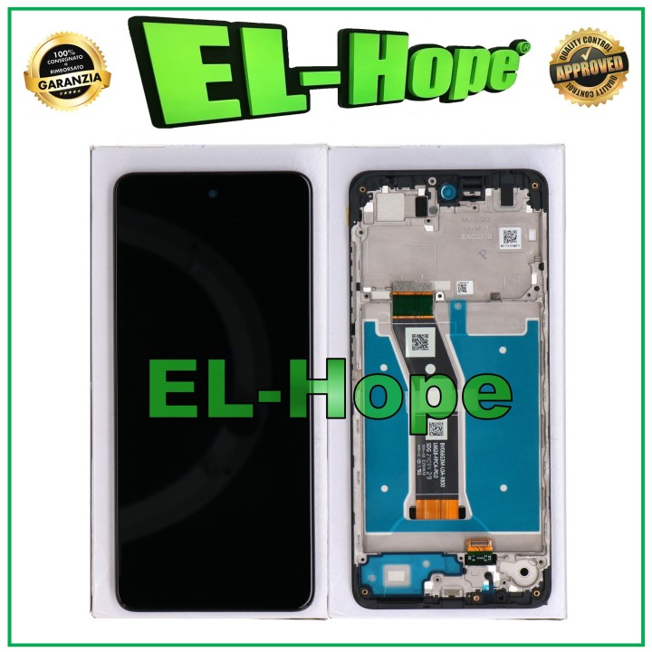 DISPLAY FRAME + TOUCH SCREEN LCD ORIGINAL SERVICE MOTOROLA MOTO G04 XT2421 BLACK