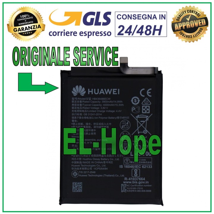 ORIGINAL SERVICE BATTERY HB436486ECW HUAWEI P20 PRO CLT-L09 CLT-L29 4000 mAh