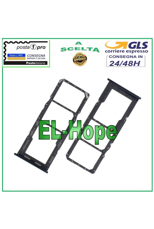 SLOT CARRIAGE COMPARTMENT NANO SIM CARD + MICRO SD SAMSUNG GALAXY A13 SM A137 F BLACK