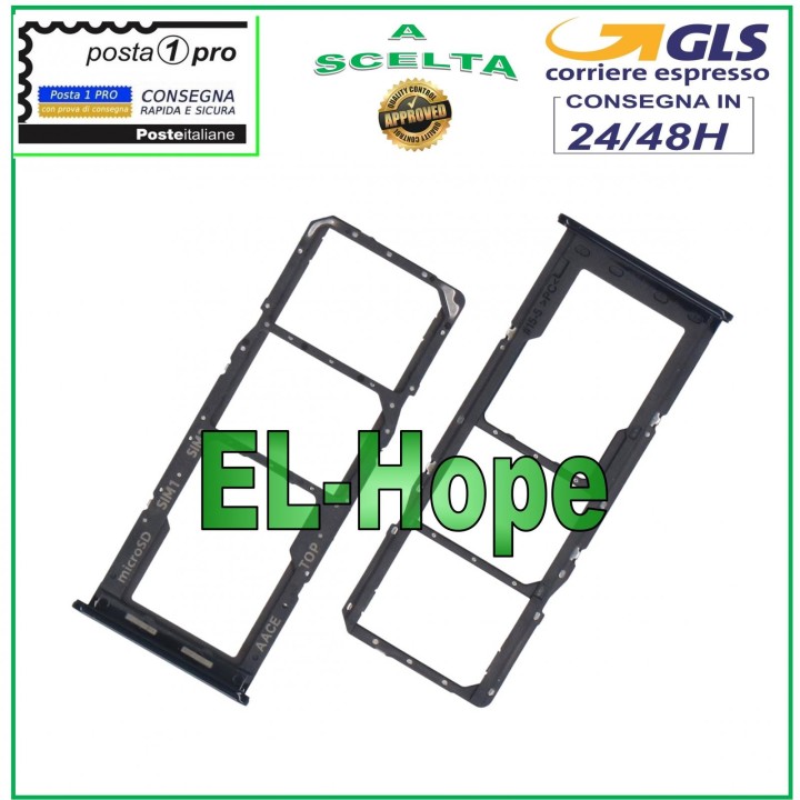 SLOT CART COMPARTMENT NANO SIM MICRO SD SAMSUNG GALAXY A13 SM A136 B BLACK