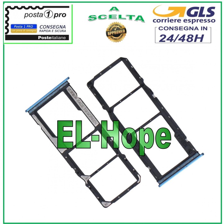 SLOT CART COMPARTMENT NANO SIM SD CARD XIAOMI REDMI 10X PRO 5G M2004J7BC BLUE