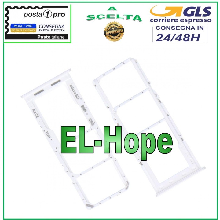 SLOT CART COMPARTMENT NANO SIM MICRO SD SAMSUNG GALAXY A13 SM A137 F WHITE