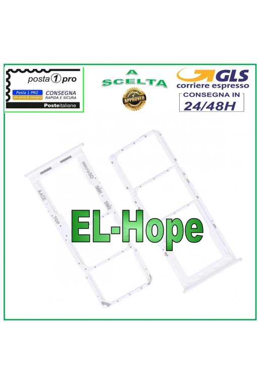 SLOT CART COMPARTMENT NANO SIM MICRO SD SAMSUNG GALAXY A13 SM A136 B WHITE