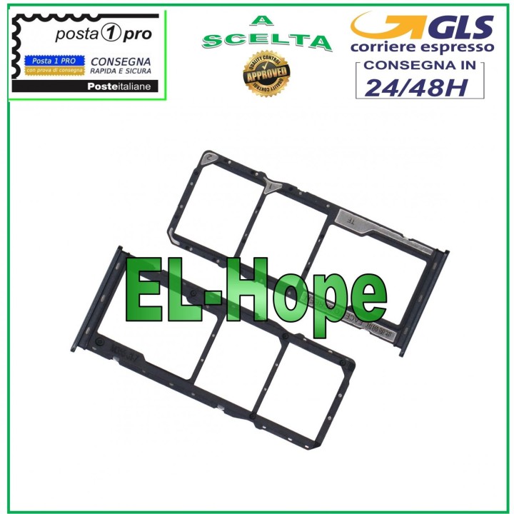 SLOT CARRIAGE COMPARTMENT NANO SIM SD CARD XIAOMI REDMI 10X 4G / REDMI 10X 5G BLACK