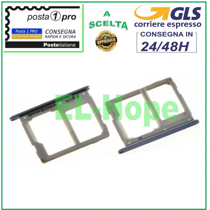 TROLLEY SLOT NANO COMPARTMENT SIM CARD SD CARD SAMSUNG GALAXY A5 2016 SM A510 F GRAY