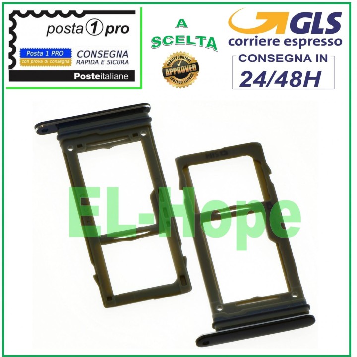 SLOT CARRIAGE SIM CARD COMPARTMENT + MICRO SD CARD SAMSUNG GALAXY S9 SM G960 F BLACK