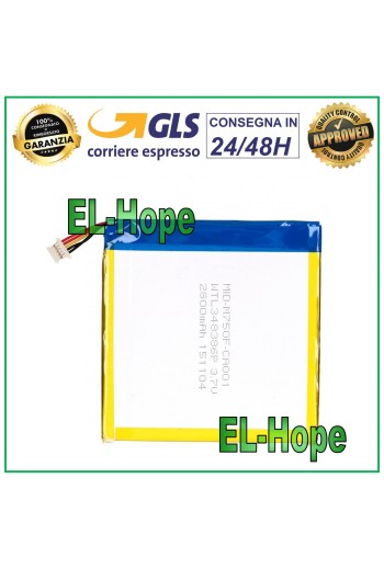 ARCHOS TABLET BATTERY 3.7V 2800 mAh DIMENSIONS 8.4 cm x 8.5 cm x 0.3mm BATTERY