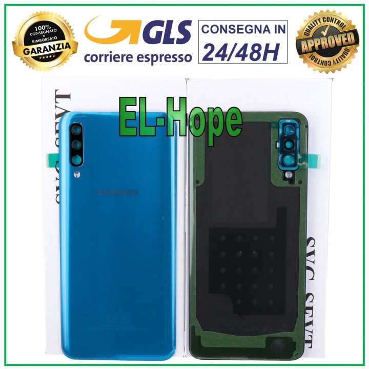 ORIGINAL SAMSUNG GALAXY A50 SM-A505 BACK COVER GLASS BLUE