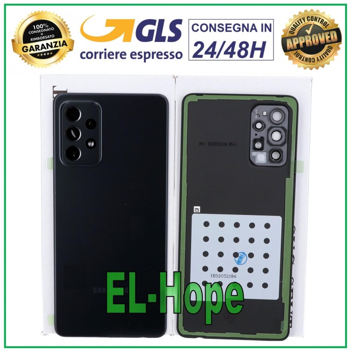 ORIGINAL SAMSUNG GALAXY A72 SM-A726 5G BACK COVER BLACK GLASS