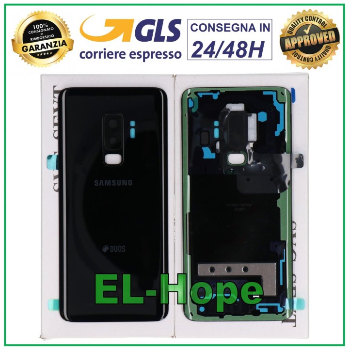 BACK GLASS BATTERY ORIGINAL SAMSUNG GALAXY S9 PLUS SM-G965 FN CASE BLACK