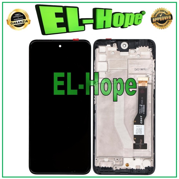 LCD DISPLAY + FRAME FOR TCL 20S T7730 TOUCH SCREEN ASSEMBLED SCREEN BLACK GLASS