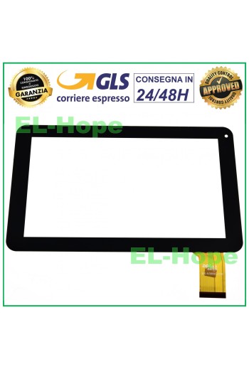 TOUCH SCREEN GLASS TABLET AUDIOLA TAB-0192 FLATE LARGO DIGITIZER 9 BLACK