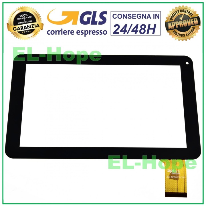 TOUCH SCREEN GLASS FOR TABLET ICOO D90M DIGITIZER 9 ORIGINAL BLACK