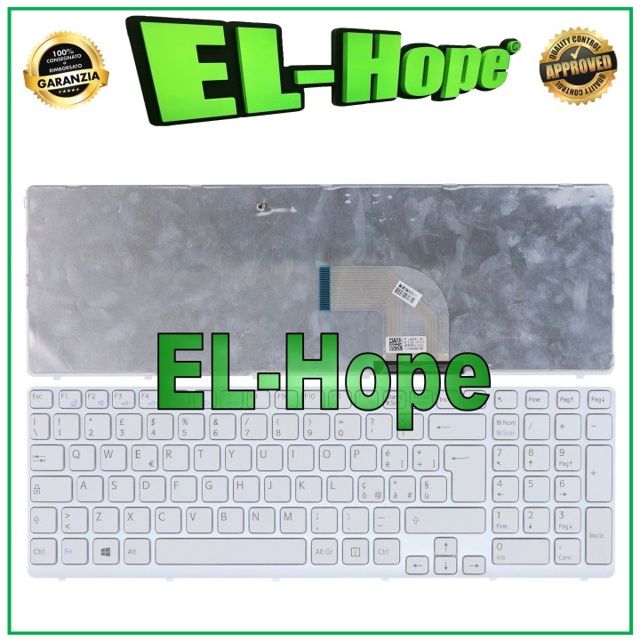 ITALIAN KEYBOARD FOR SONY NOTEBOOK SVE15132 SVE15133 SVE15134 SVE15135 WHITE