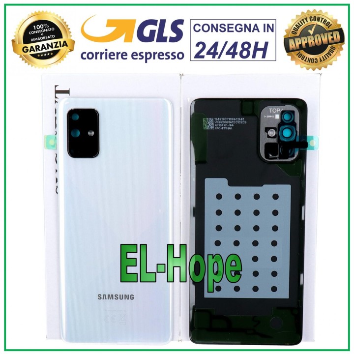 ORIGINAL SAMSUNG GALAXY A71 SM-A715 BACK COVER GLASS WHITE