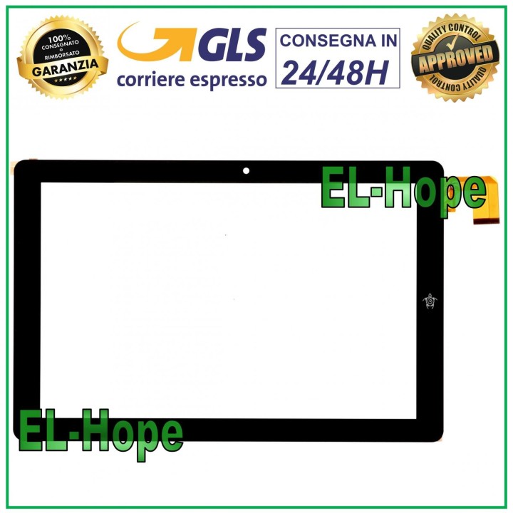 TOUCH SCREEN GLASS MEDIACOM WINPAD 10.1 X211E M-WPX211E ORIGINAL BLACK DIGITIZER
