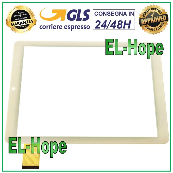 TOUCH SCREEN GLASS TABLET MAJESTIC TAB-397 3G DIGITIZER 9.7 ORIGINAL WHITE