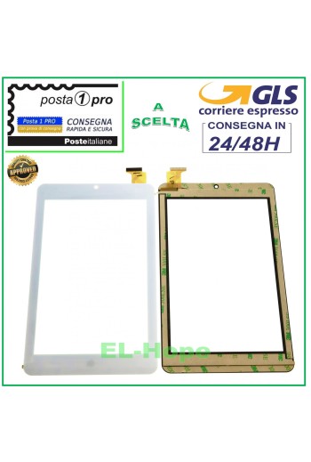 TOUCH SCREEN GLASS MEDIACOM SMARTPAD 750GO M-SP750GON M-SP750GOV ORIGINAL WHITE