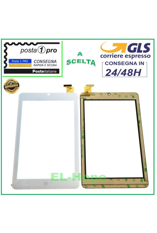 TOUCH SCREEN GLASS MEDIACOM SMARTPAD 750GO M-SP750GON M-SP750GOV ORIGINAL WHITE
