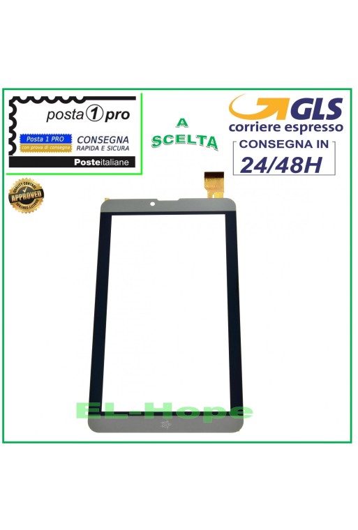 TOUCH SCREEN GLASS MEDIACOM SmartPad i2 7 M-SP7I2B DIGITIZER ORIGINAL GREY