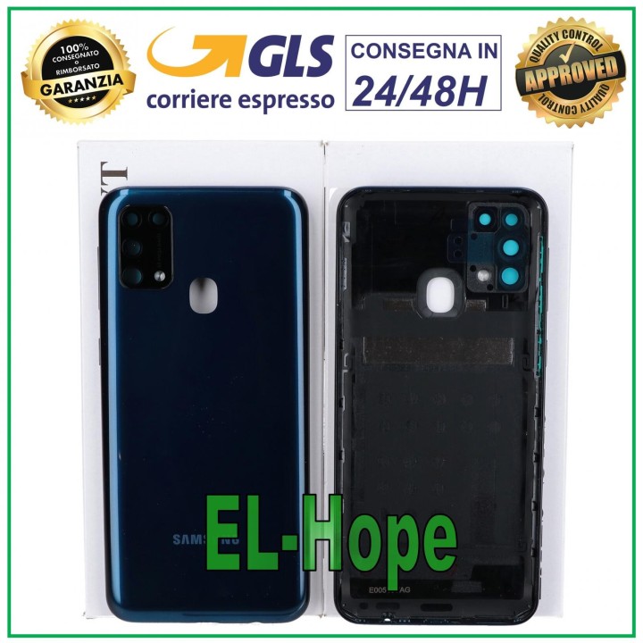 ORIGINAL SAMSUNG GALAXY M31 SM-M315F BACK COVER GLASS BLUE