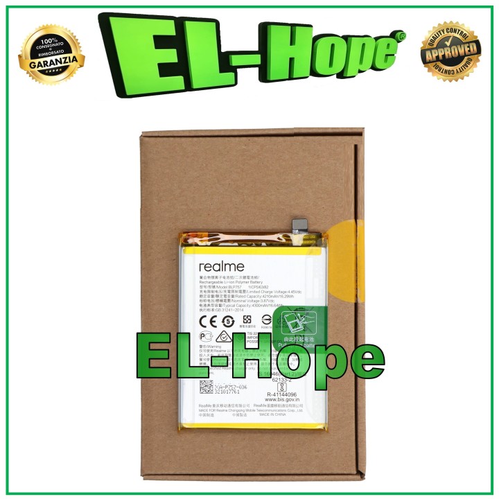 BATTERY BLP757 ORIGINAL 100% SERVICE PACK OPPO REALME 6 RMX2001 4300 mAh