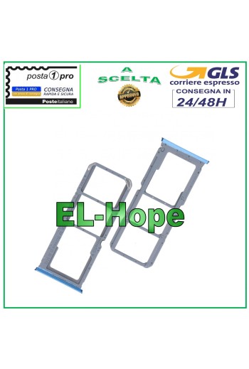 SLOT CART COMPARTMENT NANO SIM CARD + MICRO SD OPPO A54S CPH2273 HOUSING BLUE