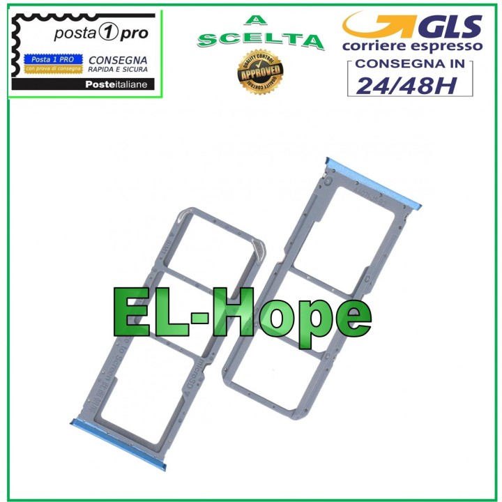 SLOT CART COMPARTMENT NANO SIM CARD + MICRO SD OPPO A54S CPH2273 HOUSING BLUE