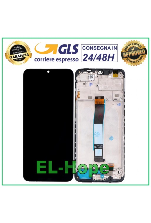 LCD DISPLAY FRAME FOR XIAOMI REDMI 10C / 10 POWER / POCO C40 (2022) TOUCH GLASS