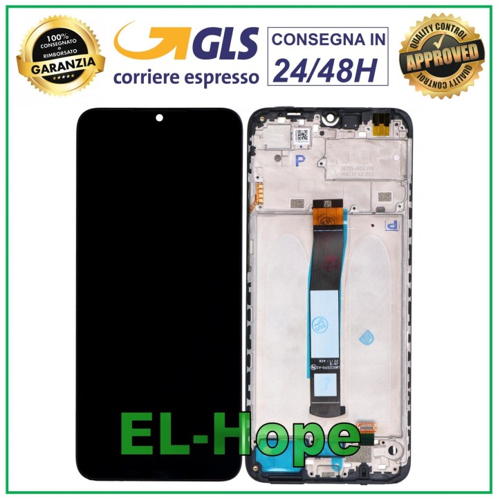 LCD DISPLAY FRAME FOR XIAOMI REDMI 10C / 10 POWER / POCO C40 (2022) TOUCH GLASS