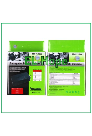  UNIVERSAL POWER SUPPLY PC NOTEBOOK DC 12V / 15V / 16V / 18V / 19V / 20V / 24V