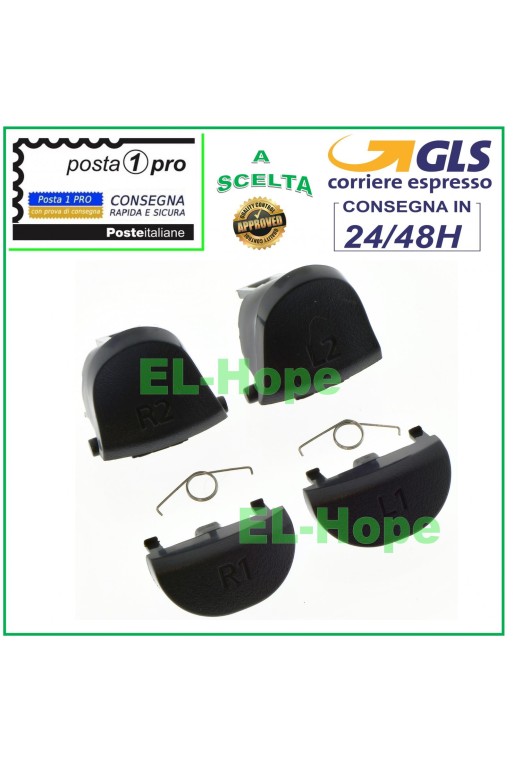 REPLACEMENT LEVER BUTTON SET L1 L2 R1 R2 + SPRINGS FOR PS4 CONTROLLER CUH-ZCT2E