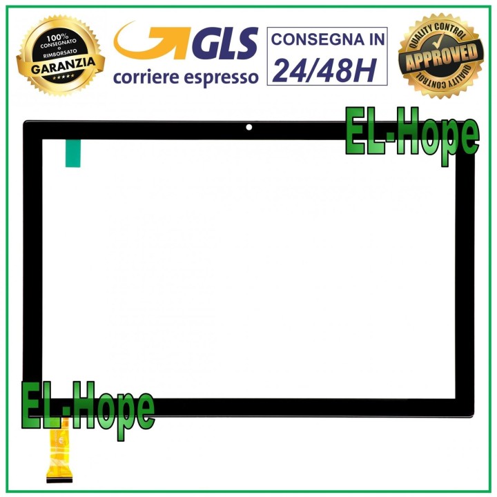 TOUCH SCREEN GLASS MEDIACOM SMARTPAD 10 AZIMUT 2 M-SP1AZ2TW ORIGINAL BLACK