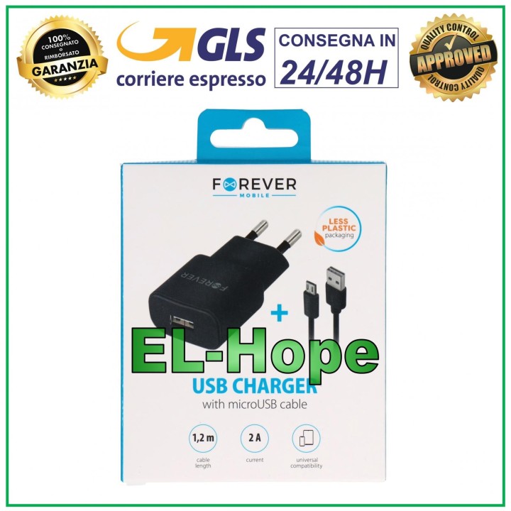 UNIVERSAL BATTERY CHARGER FOR OPPO 5V 10W TRAVEL + MICRO USB CABLE 1.2 m BLACK