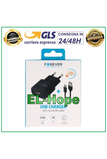 UNIVERSAL TRAVEL BATTERY CHARGER FOR WIKO 5V 10W + MICRO USB CABLE 1.2 m BLACK