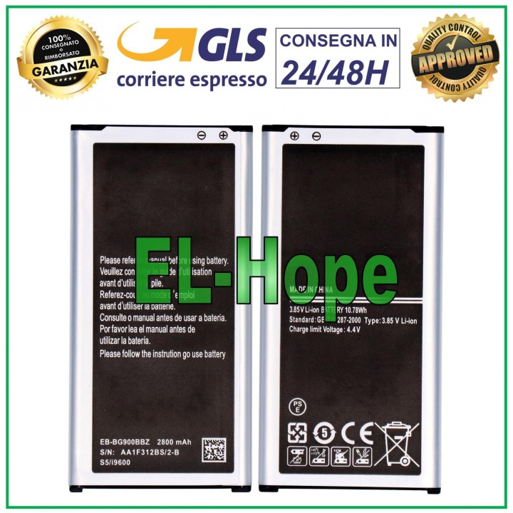 BATTERY EB-BG903BBE FOR SAMSUNG GALAXY S5 NEO SM G903F 2800 mAh EQUAL TO ORIGINAL