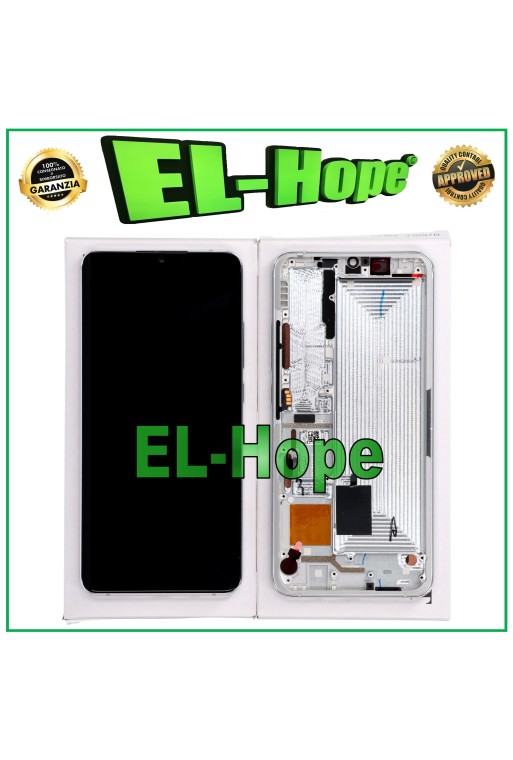 LCD DISPLAY FRAME ORIGINAL XIAOMI MI CC9 PRO M1910F4E TOUCH GLASS WHITE SILVER