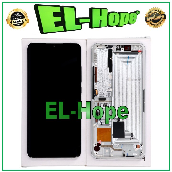LCD DISPLAY FRAME ORIGINAL XIAOMI MI CC9 PRO M1910F4E TOUCH GLASS WHITE SILVER