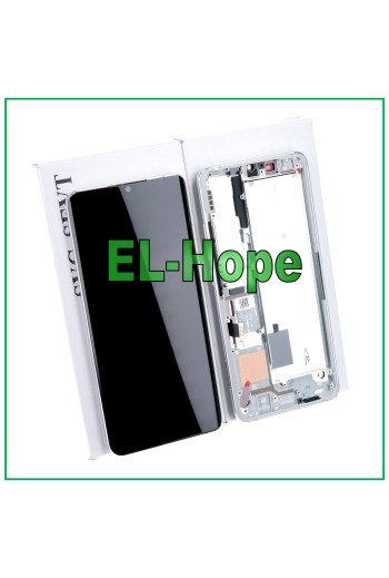 LCD DISPLAY FRAME ORIGINAL XIAOMI MI CC9 PRO M1910F4E TOUCH GLASS WHITE SILVER