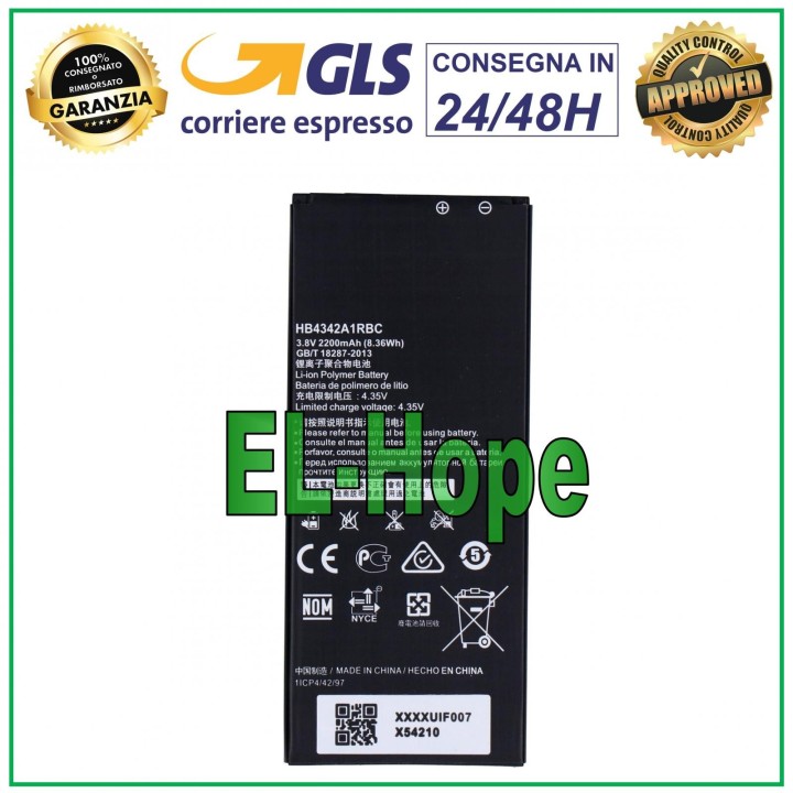 BATTERY HB4342A1RBC FOR HUAWEI ASCEND Y6 Y5 II 2 Two Honor 4A 2200 mAh BATTERY