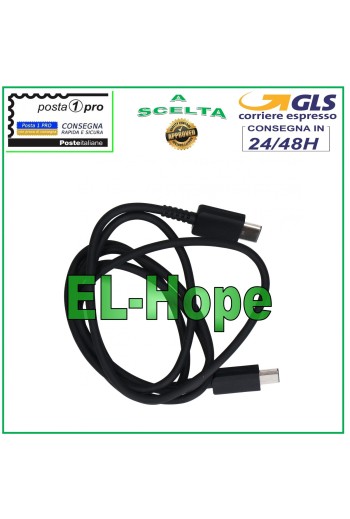 DATA CABLE CHARGING CABLE TYPE-C TYPE-C UNIVERSAL BLACK 1 MT