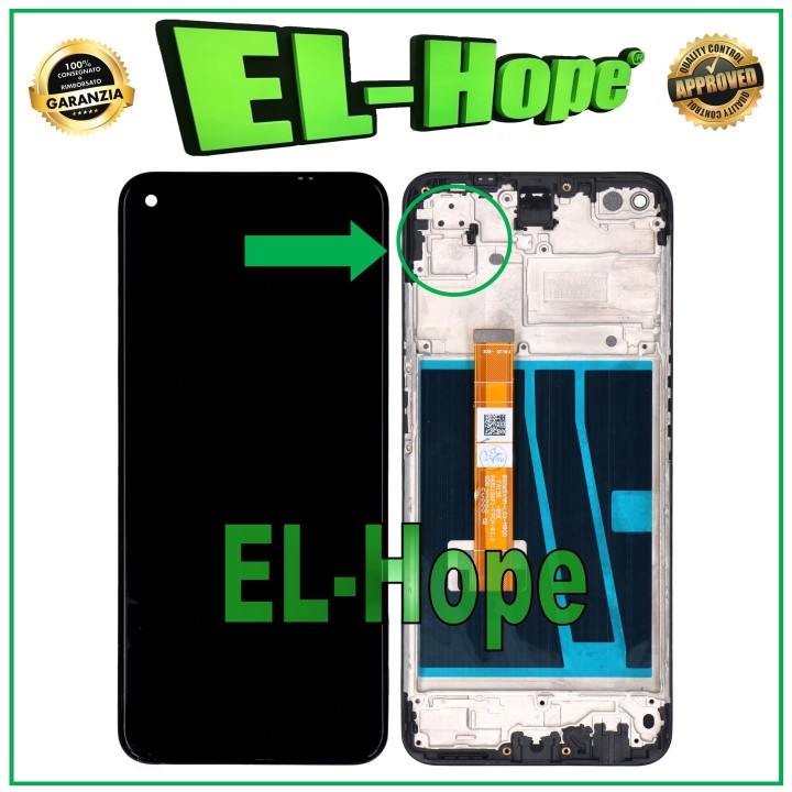 LCD DISPLAY + FRAME FOR OPPO A52 CPH2061 CPH2069 PADM00 PDAM10 TOUCH SCREEN BLACK
