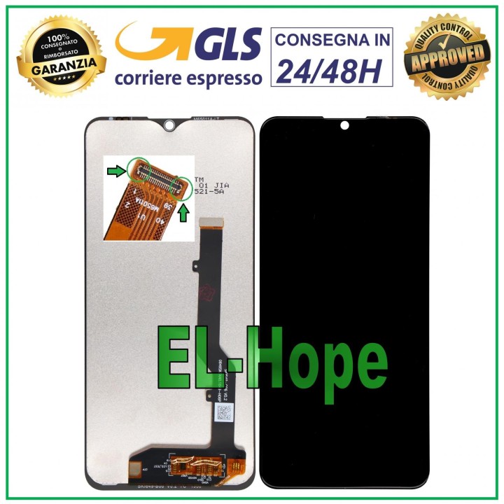 LCD DISPLAY FOR ZTE BLADE 20 SMART V2050 TOUCH SCREEN GLASS MONITOR SCREEN BLACK